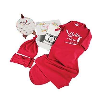 Ziggle Baby Tuta Neonato 'My First Christmas' – Maglia Lunga Rossa Con Renna – 100% Cotone Morbido – Regalo Di Natale Per Bambino/a